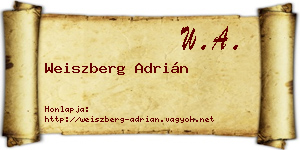 Weiszberg Adrián névjegykártya